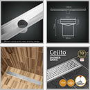 Shower Grate Square 1000mm Stainless Steel Grates Drain Floor Waste Bath