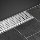 800mm Stainless Steel Shower Grate Tile Drain Square Bathroom Home
