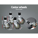 304 Stainless Steel Kitchen Benches Work Bench Food Prep Table with Wheels 1219MM x 610MM