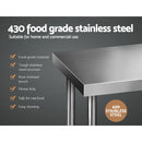 610 x 1219mm Commercial Stainless Steel Kitchen Bench