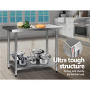 610 x 1219mm Commercial Stainless Steel Kitchen Bench