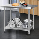 610 x 1219mm Commercial Stainless Steel Kitchen Bench