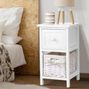 2 PCS Ariss Bedside Table - White