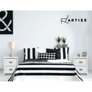 2x Bedside Table Nightstands 2 Drawers Storage Cabinet Bedroom Side White