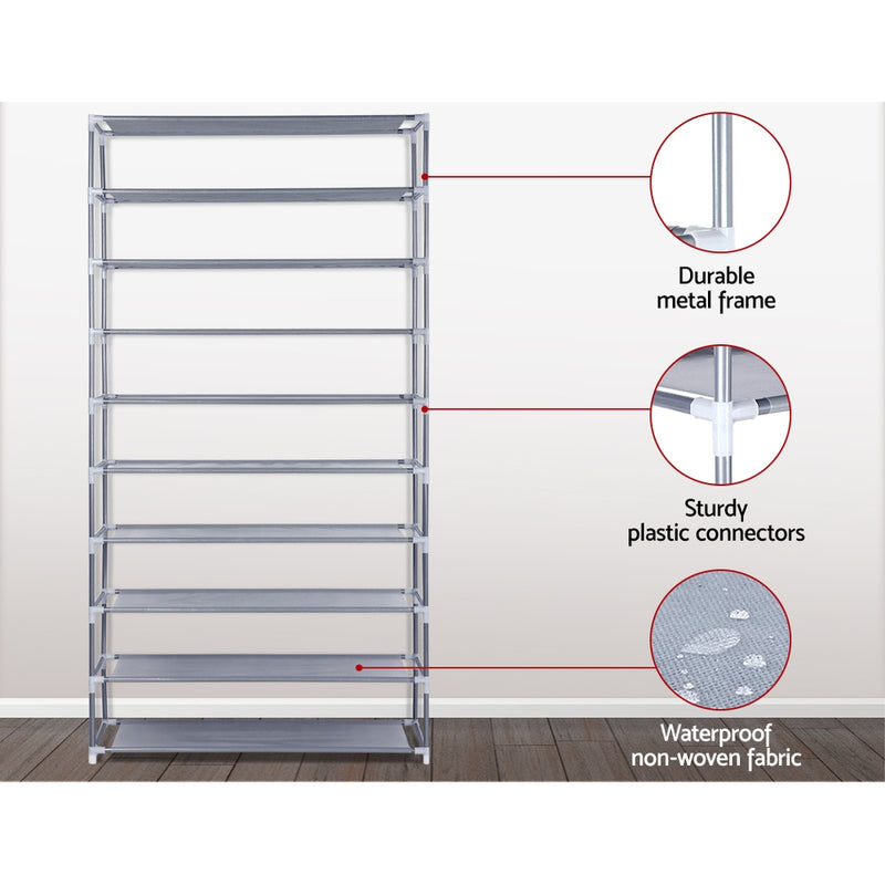 10 Tier Stackable Shoe Rack