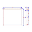 2x Coffee Dining Table Legs Steel Industrial Vintage Bench Metal Box Shape 710MM