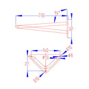 Set of 4 Hairpin Legs Coffee Dinner Table Steel Industrial Desk Bench 3 Rod Black 73CM