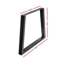 2x Coffee Dining Table Legs 71x65/90CM Industrial Vintage Bench Metal Trapezoid