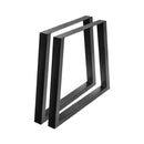 2x Coffee Dining Table Legs 71x65/90CM Industrial Vintage Bench Metal Trapezoid