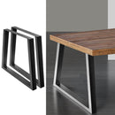 2x Coffee Dining Table Legs 71x65/90CM Industrial Vintage Bench Metal Trapezoid