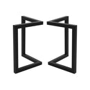 2x Coffee Dining Table Legs 71x70CM Steel Industrial Vintage Bench Metal