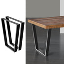 2x Coffee Dining Table Legs 71x65/40CM Industrial Vintage Bench Metal Trapezoid