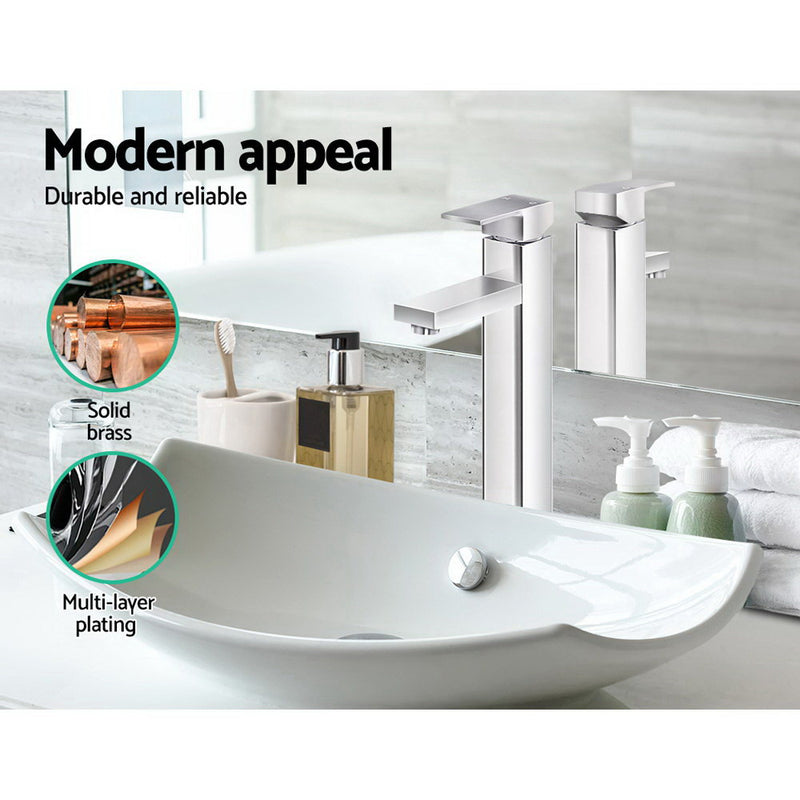 Basin Mixer Tap Faucet Silver