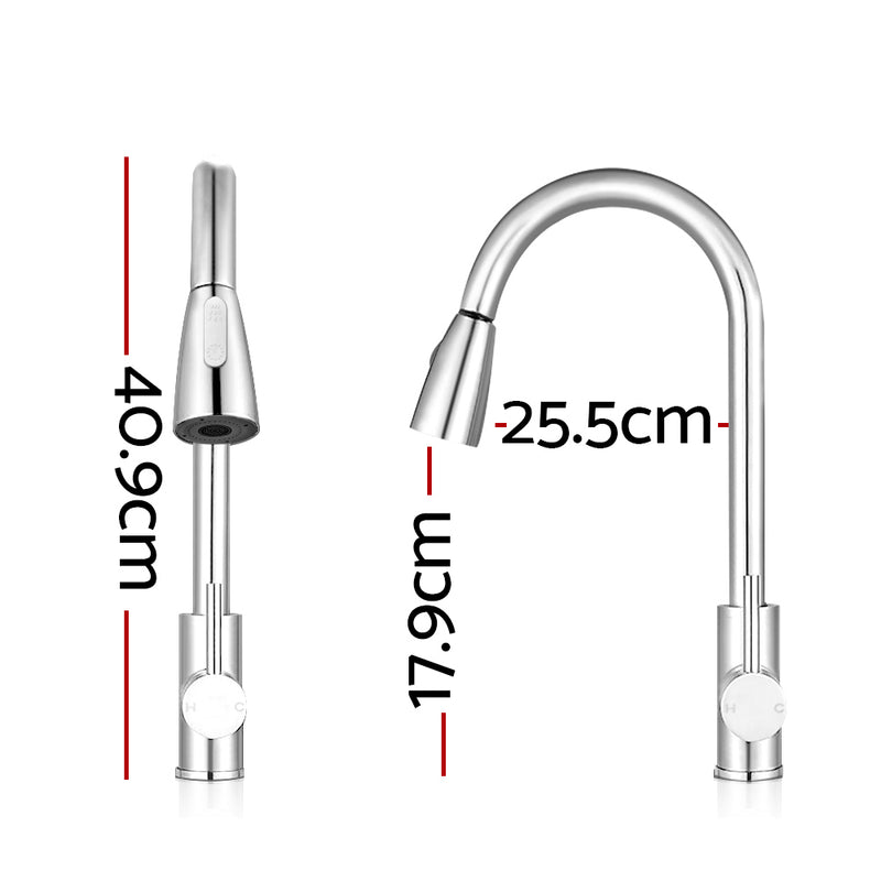 Pull-out Mixer Faucet Tap - Silver