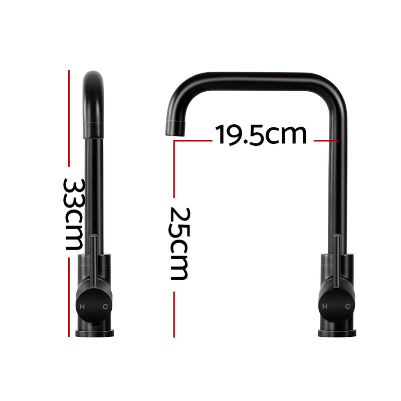 Mixer Kitchen Faucet Tap Swivel Spout  Black