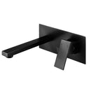 Bathroom Tap Wall Square Black Basin Mixer Taps Vanity Brass Faucet