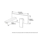 Bathroom Tap Wall Square Black Basin Mixer Taps Vanity Brass Faucet