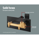 Bathroom Tap Wall Square Black Basin Mixer Taps Vanity Brass Faucet