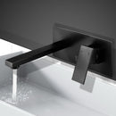 Bathroom Tap Wall Square Black Basin Mixer Taps Vanity Brass Faucet