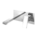 Bathroom Tap Wall Square Silver Basin Mixer Taps Vanity Brass Faucet