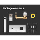 Bathroom Tap Wall Square Silver Basin Mixer Taps Vanity Brass Faucet