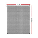 Instahut 3x3.6m Tarp Camping Tarps Poly Tarpaulin Heavy Duty Cover 180gsm Silver