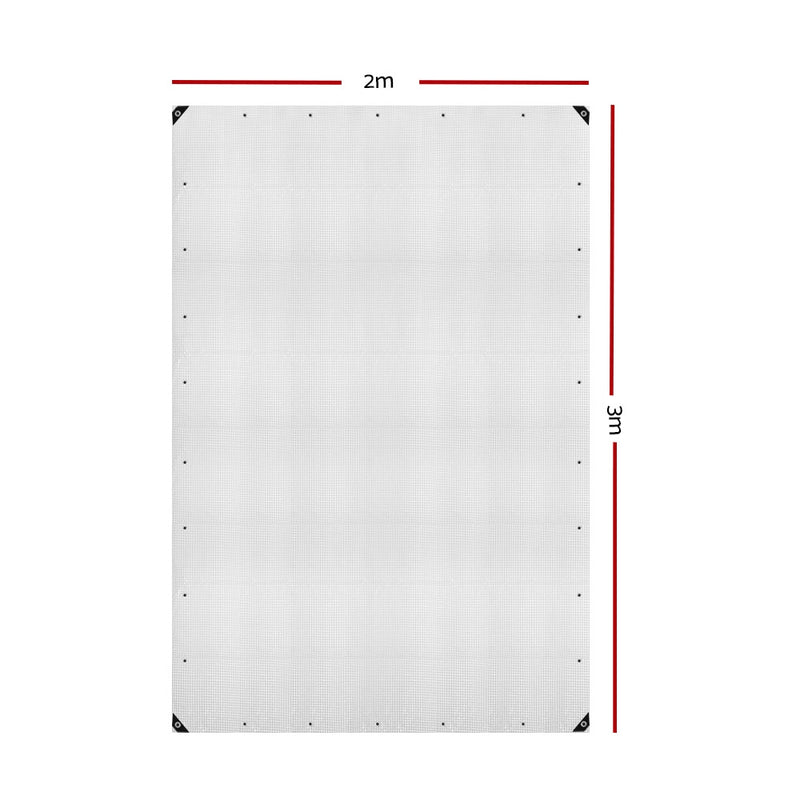 2x3m Tarp Camping Tarps Poly Tarpaulin Heavy Duty Cover 135gsm Clear