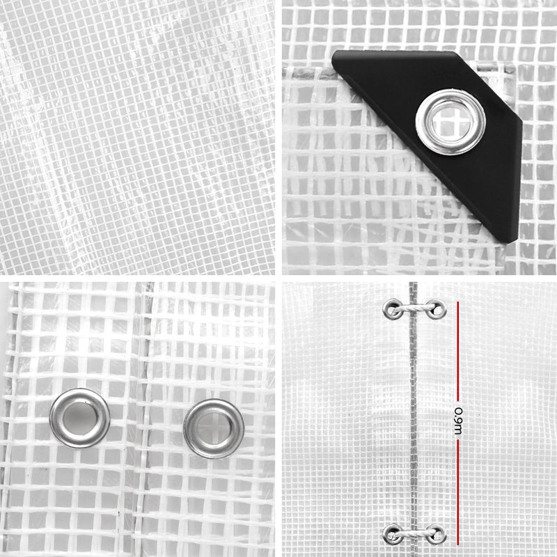 4x5m Tarp Camping Tarps Poly Tarpaulin Heavy Duty Cover 135gsm Clear