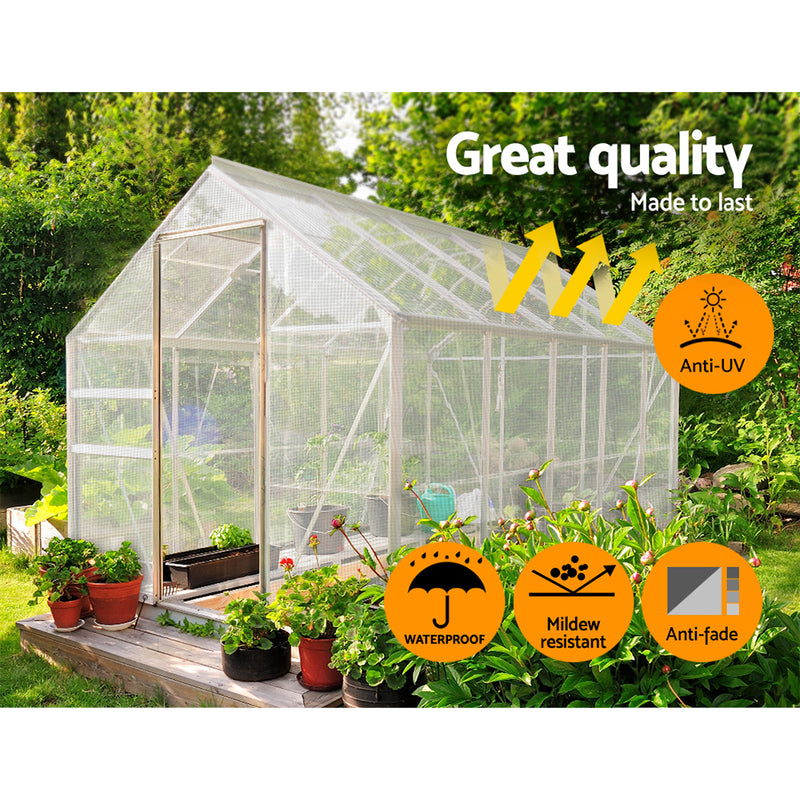 4x5m Tarp Camping Tarps Poly Tarpaulin Heavy Duty Cover 135gsm Clear