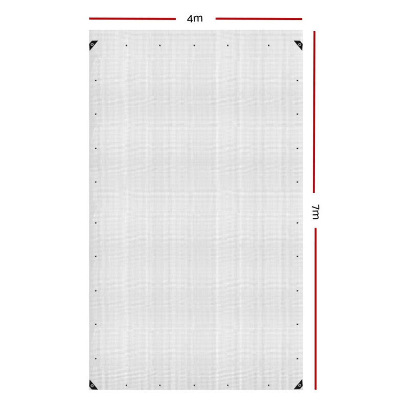 4x7m Tarp Camping Tarps Poly Tarpaulin Heavy Duty Cover 135gsm Clear