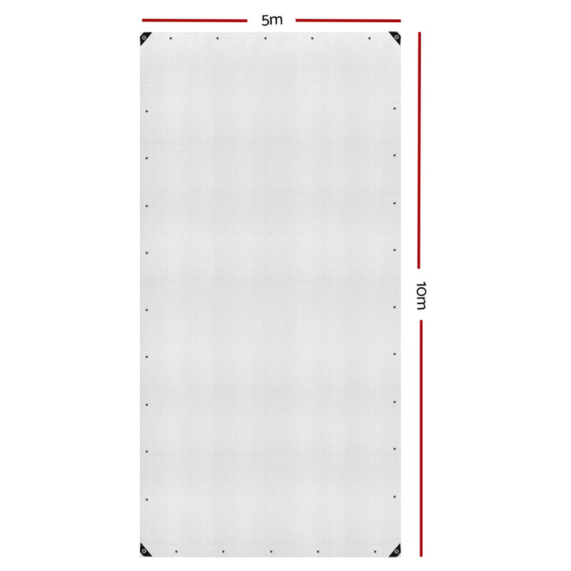5x10m Tarp Camping Tarps Poly Tarpaulin Heavy Duty Cover 135gsm Clear