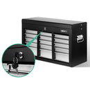 Giantz 9 Drawer Mechanic Tool Box Storage - Black & Grey