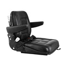 Giantz Tractor Seat with Armrest Forklift Excavator Bulldozer Universal Suspension Backrest Truck Chair black