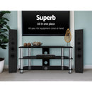 TV Stand Entertainment Unit Media Cabinet Temptered Glass 3 Tiers