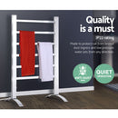 Electric Heated Towel Rail Rails Warmer Rack Aluminium Bar Bathroom