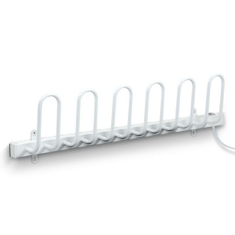Electric Heated Shoes Warmer Socks Dryer Bathroom Racks Rails Gloves Sterilizer Heater 3 Pairs White