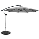 3M Umbrella with 48x48cm Base Outdoor Umbrellas Cantilever Sun Beach Garden Patio Grey