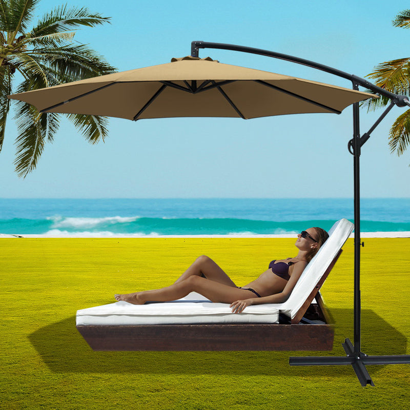 3M Cantilevered Outdoor Umbrella - Beige