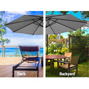 3M Outdoor Furniture Garden Umbrella Grey