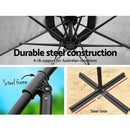 3M Outdoor Furniture Garden Umbrella Grey