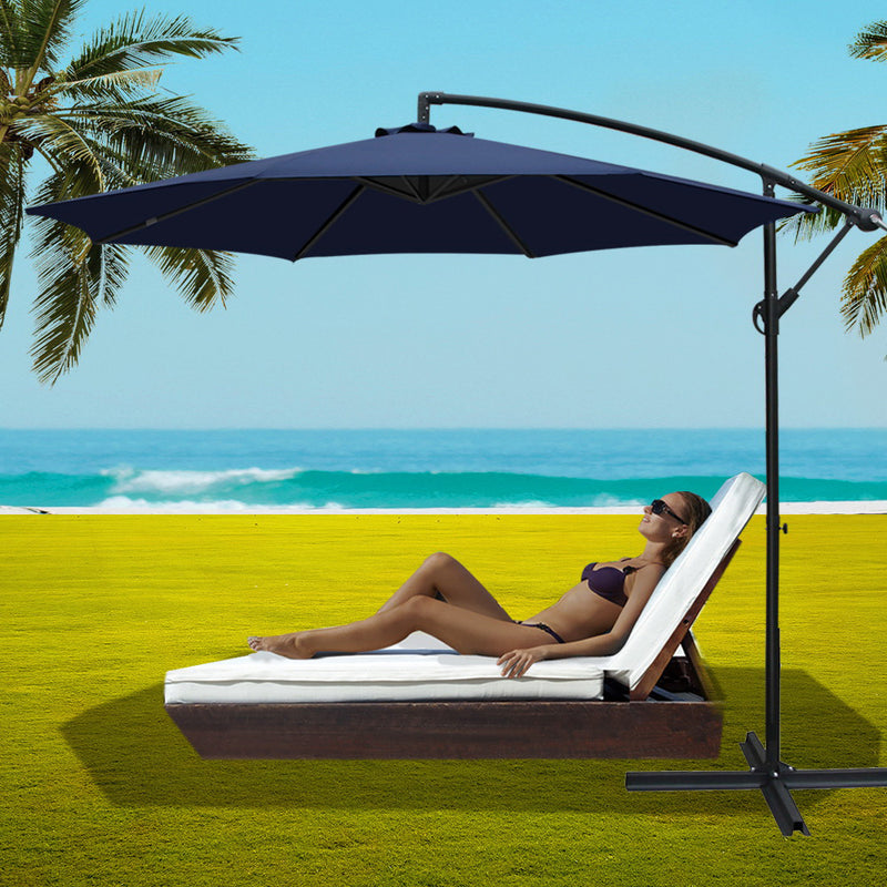 3M Cantilevered Outdoor Umbrella - Navy
