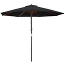 2.7M Outdoor Pole Umbrella Cantilever Stand Garden Umbrellas Patio Black
