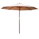 3M Outdoor Pole Umbrella Cantilever Stand Garden Umbrellas Patio Beige