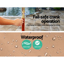 3M Outdoor Pole Umbrella Cantilever Stand Garden Umbrellas Patio Beige