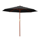 3M Outdoor Pole Umbrella Cantilever Stand Garden Umbrellas Patio Black