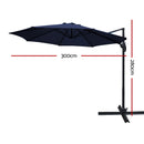 3M Roma Outdoor Furniture Garden Umbrella 360 Degree Navy