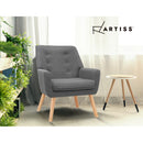 Fabric Dining Armchair - Grey