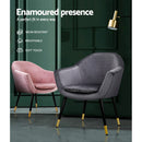 Armchair Accent Chair Retro Wooden Armchairs Single Sofa Velvet Seat Grey