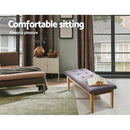 Bench Bedroom Benches Ottoman Upholstered Fabric Chair Foot Stool 120cm