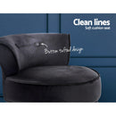 Velvet Vanity Stool Backrest Stools Dressing Table Chair Makeup Bedroom Black